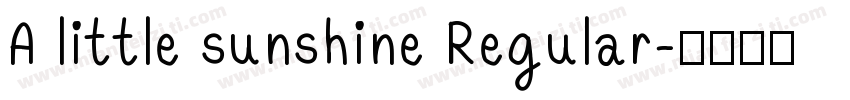 A little sunshine Regular字体转换